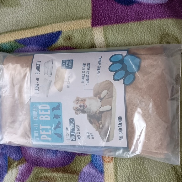 Stuff-It-Yourself pet bed cover, color tan. Fits standard size pillows. - Picture 1 of 4